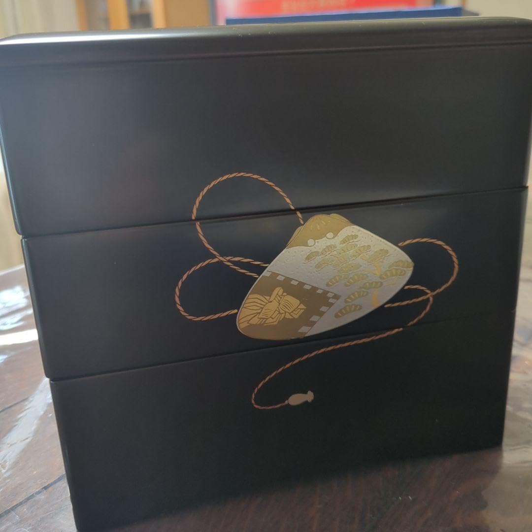 会津塗 三段重箱 未使用品】会津塗 ふた付き3段お重箱